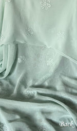 Load image into Gallery viewer, Women's Lakhnavi Handcrafted Viscose Georgette Unstitched Chikankari Full Suit Material - HONC0267300