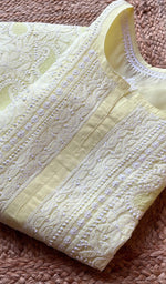 将图像加载到图库查看器中, Women's Lakhnavi Handcrafted Cotton Chikankari Kurti - HONC0274204