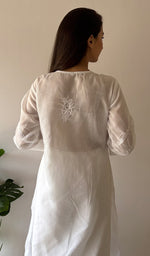 将图像加载到图库查看器中, Women's Lakhnavi Handcrafted Cotton Chikankari Kurti - HONC0364203