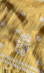 Load image into Gallery viewer, Women's Lakhnavi Handcrafted Mul Chanderi Kurta And Dupatta Set - HONC0301226