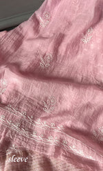 Load image into Gallery viewer, Women's Lakhnavi Handcrafted Mul Chanderi Unstitched Kurta And Dupatta Set - HONC0307428