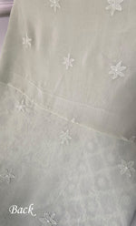 将图像加载到图库查看器中, Women's Lakhnavi Handcrafted Viscose Georgette Unstitched Chikankari Full Suit Material - HONC0319627