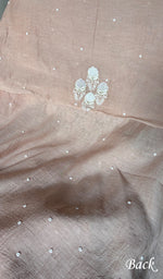 Load image into Gallery viewer, Jazba Women's Lakhnavi Handcrafted Mul Chanderi Unstitched Kurta And Dupatta Set - HONC0353196