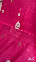 将图像加载到图库查看器中, Nyla Women's Lakhnavi Handcrafted Mul Chanderi Unstitched Chikankari Full Suit Material - HONC0352599