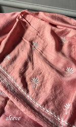 Load image into Gallery viewer, Women's Lakhnavi Handcrafted Munga Silk Chikankari Kurta And Dupatta Set- HONC0278877