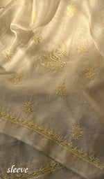 Load image into Gallery viewer, Women's Lakhnavi Handcrafted Mul Chanderi Unstitched Kurta And Dupatta Set - HONC0295587