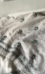 Load image into Gallery viewer, Titlee Women's Lakhnavi Handcrafted Unstitched Mul Chanderi Kurta And Dupatta Set - HONC0260939