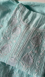 将图像加载到图库查看器中, Laiba Women's Lakhnavi Handcrafted Mul Chanderi Semi - Stitched Anarkali And Dupatta Set - HONC0267869