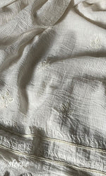 Load image into Gallery viewer, Women's Lakhnavi Handcrafted Maheshwari Mul Chanderi Unstitched Kurta And Dupatta Set- HONC0286816