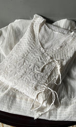 将图像加载到图库查看器中, Women's Lakhnavi Handcrafted Mul Chanderi Semi - stitched Angrakha And Dupatta Set- HONC0303231