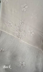 Load image into Gallery viewer, Women's Lucknowi Handcrafted Viscose Georgette Unstitched Chikankari Suit Material - HONC0325149