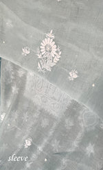 将图像加载到图库查看器中, Women's Lakhnavi Handcrafted Unstitched Mul Chanderi Kurta And Dupatta Set - HONC0329030