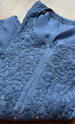 将图像加载到图库查看器中, Women's Lakhnavi Handcrafted Muslin Chikankari Kurti - HONC0175667