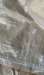 将图像加载到图库查看器中, Women's Lakhnavi Handcrafted Tissue Chanderi Chikankari Kurta Dupatta Set - HONC0271953