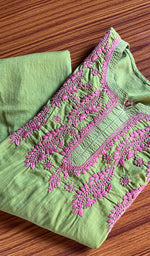 将图像加载到图库查看器中, Women's Lucknowi Handcrafted Cotton Chikankari Kurti - HONC0300993