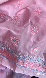Load image into Gallery viewer, Women's Lakhnavi Handcrafted Cotton Chikankari Suit Material - HONC0291797