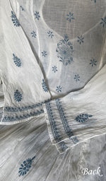 Load image into Gallery viewer, Haviya Women's Lakhnavi Handcrafted Mul Chanderi Semi - Stitchd Kurta And Dupatta Set - HONC0322138