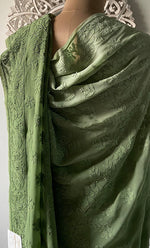 Load image into Gallery viewer, Women's Lakhnavi Handcrafted Viscose Georgette Chikankari Saree - HONC0318166