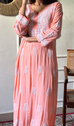 Load image into Gallery viewer, Rupam Women's Lucknowi Handcrafted Modal Cotton Chikankari Kurti - HONC0211900