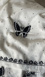 Load image into Gallery viewer, Titlee Women's Lakhnavi Handcrafted Mul Chanderi Unstitched Kurta And Dupatta Set - HONC0288847