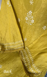 Load image into Gallery viewer, Women's Lakhnavi Handcrafted Mul Chanderi Semi - Stitched Kurta And Dupatta Set - HONC0276226