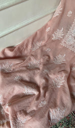 Load image into Gallery viewer, Women's Lakhnavi Handcrafted Mul Chanderi Chikankari Full Suit Material - HONC0334948