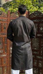 Load image into Gallery viewer, Men's Lucknowi Handcrafted Cotton Chikankari Kurta - HONC011494