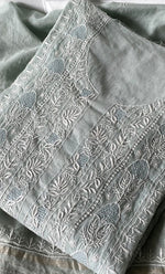 将图像加载到图库查看器中, Women's Lakhnavi Handcrafted Chanderi Silk Semi - Stitched Anarkali And Dupatta Set - HONC0304456