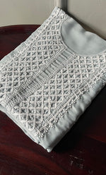 Load image into Gallery viewer, Women's Lakhnavi Handcrafted Cotton Chikankari Unstitched Kurti Fabric - HONC0302631