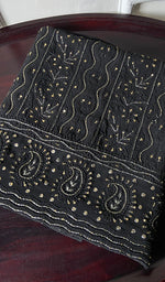 Load image into Gallery viewer, Women's Lakhnavi Handcrafted Viscose Georgette Chikankari Unstitched Kurti Fabric - HONC0155617