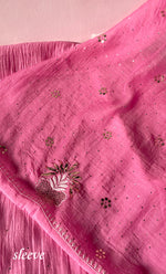 Load image into Gallery viewer, Women's Lakhnavi Handcrafted Unstitched Mul Chanderi Kurta And Dupatta Set - HONC0323630