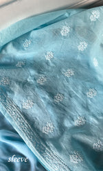 将图像加载到图库查看器中, Women's Lakhnavi Handcrafted Unstitched Cotton Chikankari Suit Material - HONC0320311