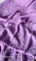 将图像加载到图库查看器中, Women's Lakhnavi Handcrafted Viscose Georgette Chikankari Full Suit Material - HONC0299905