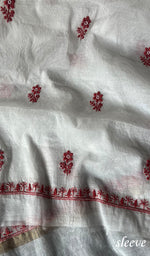 Load image into Gallery viewer, Women's Lakhnavi Handcrafted Mul Chanderi Unstitched Kurta And Dupatta Set - HONCO278138