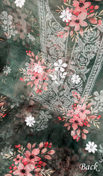 将图像加载到图库查看器中, Women's Lakhnavi Handcrafted Organza Chikankari Unstitched Kurta And Dupatta Set - HONC0268874