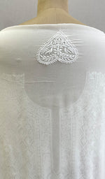 Load image into Gallery viewer, Lucknowi Handcrafted Pure Georgette Chikankari Unstitched Men&#39;s Kurta Fabric - HONC0163897
