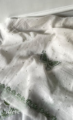 Load image into Gallery viewer, Women's Lakhnavi Handcrafted Unstitched Mul Chanderi Kurta And Dupatta Set - HONC0304154