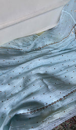 Load image into Gallery viewer, Women's Lakhnavi Handcrafted Mul Chanderi Semi - Stitchd Kurta And Dupatta Set - HONC0353140