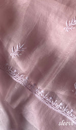 Load image into Gallery viewer, Kiara Women's Lakhnavi Handcrafted Pure Organza Chikankari Unstitched Kurta And Dupatta Set - HONC0225972