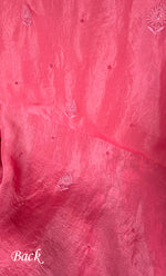 Load image into Gallery viewer, Women's Lakhnavi Handcrafted Pure Organza Chikankari Unstitched Kurta And Dupatta Set- HONC0327846