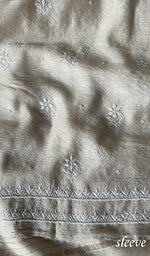 将图像加载到图库查看器中, Women's Lakhnavi Handcrafted Munga Silk Chikankari Kurta And Dupatta Set- HONC0255387