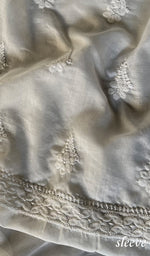 Load image into Gallery viewer, Women's Lakhnavi Handcrafted Unstitched Cotton Chikankari Suit Material - HONC0294094