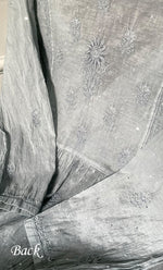 Load image into Gallery viewer, Women's Lakhnavi Handcrafted Mul Chanderi Semi - stitched Chikankari Full Suit Material - HONC0319558