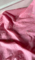 将图像加载到图库查看器中, Women's Lakhnavi Handcrafted Mul Chanderi Unstitched Chikankari Full Suit Material - HONC0314660