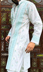 Load image into Gallery viewer, Men's Lucknowi Handcrafted Cotton Chikankari Kurta - HONC0303105