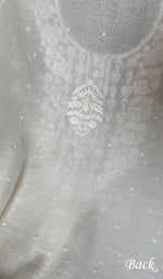 将图像加载到图库查看器中, Women's Lakhnavi Handcrafted Mul Chanderi Unstitched Kurta And Dupatta Set - HONC0290739
