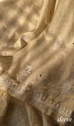 将图像加载到图库查看器中, Women's Lakhnavi Handcrafted Tissue Chanderi Unstitched Kurta And Dupatta Set - HONC0282348
