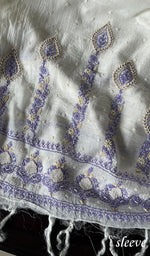 Load image into Gallery viewer, Women's Lakhnavi Handcrafted Mul Chanderi Unstitched Kurta And Dupatta Set - HONC0279815