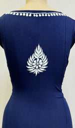 Load image into Gallery viewer, Women's Lucknowi Handcrafted Modal Cotton Chikankari Anarkali Dress - HONC0231065