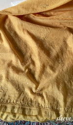 Load image into Gallery viewer, Women's Lakhnavi Handcrafted Mul Chanderi Unstitched Chikankari Full Suit Material - HONC0328107